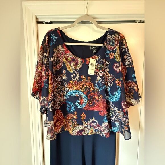 Connected Apparel NWT Size 12P Navy Women's Jumpsuit - Picture 6 of 10